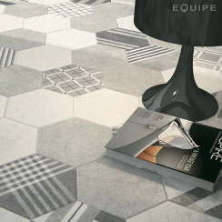 Hexatile Cement Grey 17.5cm x 20cm Wall and Floor Tile