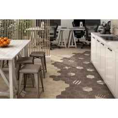 Hexatile Cement Mud 17.5cm x 20cm Wall and Floor Tile