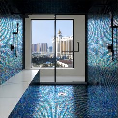 Hot Melt Petroleum Pearl 32.7cm x 32.7cm Mosaic Tile
