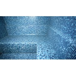 Hot Melt Pool Blue 32.7cm x 32.7cm Mosaic Tile