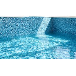 Hot Melt Pool Blue 32.7cm x 32.7cm Mosaic Tile