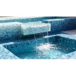 Hot Melt Pool Blue 32.7cm x 32.7cm Mosaic Tile