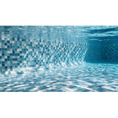 Hot Melt Pool Blue 32.7cm x 32.7cm Mosaic Tile