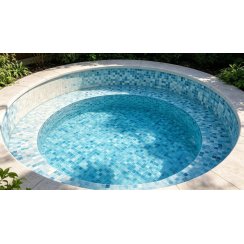 Hot Melt Pool Blue 32.7cm x 32.7cm Mosaic Tile
