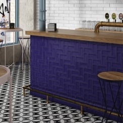 InMetro Cobalt Crackle Glazed 7.5cm x 15cm Wall Tile