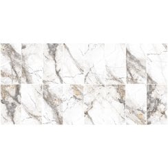 Invisible Marble Gloss Porcelain 60cm x 120cm Wall & Floor Tile