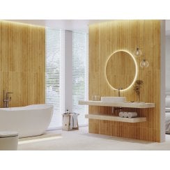 Japandi Beige White Matt 39.8cm x 119.8cm Wall Tile