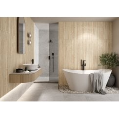Japandi Cream Matt 39.8cm x 119.8cm Wall Tile