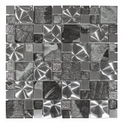 Jupiter Random Mix 30cm x 30cm Glass Mosaic Tile