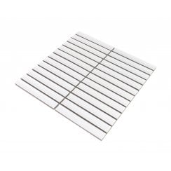 Katakana Large Matt White 29.9cm x 29.6cm (2cm x 14.5cm) Mosaic Tile