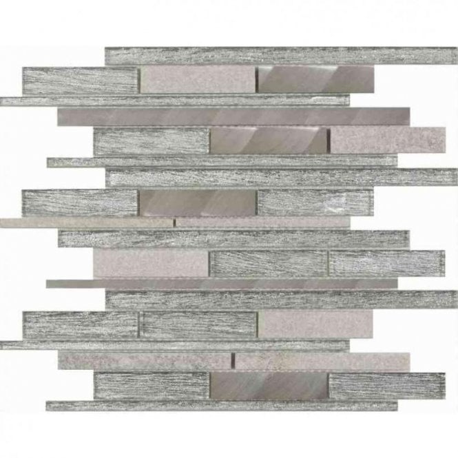 Kenton Ice Silver 30cm x 30cm Mosaic Tile 