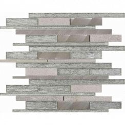 Kenton Ice Silver 30cm x 30cm Mosaic Tile 
