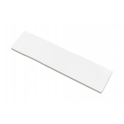 Kezma Metro Flat Matt White 7.5cm x 30cm Wall Tile