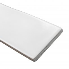 Kezma Metro Flat Matt White 7.5cm x 30cm Wall Tile