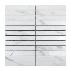 Kit Kat Carrara White 30cm x 30cm Mosaic Tile