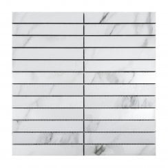 Kit Kat Carrara White 30cm x 30cm Mosaic Tile