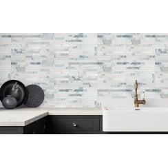 Kit Kat Crash Blue 30cm x 30cm Mosaic Tile