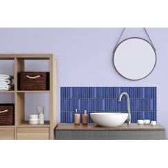 Kit Kat Deep Blue 30cm x 29.6cm Mosaic Tile