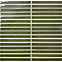 Kit Kat Kiwi Green Gloss 29.7cm x 29.7cm (1.5cm x 14.5cm) Mosaic Tile