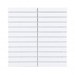 Kit Kat Matt White 30cm x 29.6cm Mosaic Tile