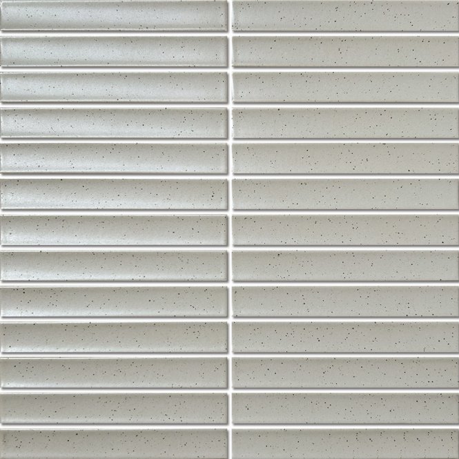 Kit Kat Speckle Stone Grey Satin Matt 29.9cm x 29.6cm (1.5cm x 14.5cm) Mosaic Tile