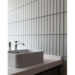 Kit Kat Speckle Stone Grey Satin Matt 29.9cm x 29.6cm (1.5cm x 14.5cm) Mosaic Tile