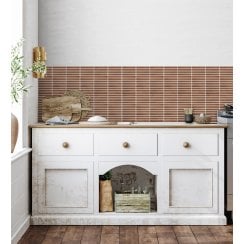 Kit Kat Terracotta 30cm x 30cm (2.2cm x 14.5cm) Mosaic Tile