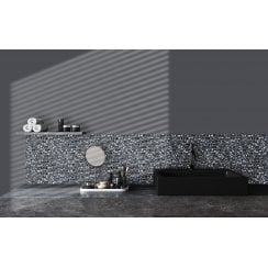 Kit Kat Terrazzo Smoke 30cm x 29.6cm Mosaic Tile