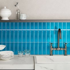 Knightsbridge Crackle Peacock 6cm x 20cm Wall & Floor Tile
