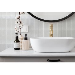 Knightsbridge Crackle White 6cm x 20cm Wall & Floor Tile