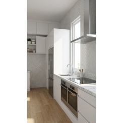 Knightsbridge Crackle White 6cm x 20cm Wall & Floor Tile