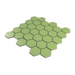 La Maison Lime 27.2cm x 28.2cm (5.1cm x 5.9cm) Hexagon Mosaic Tile