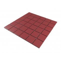La Maison Strawberry Red 30.6cm x 30.6cm (4.8cm x 4.8cm) Square Mosaic Tile