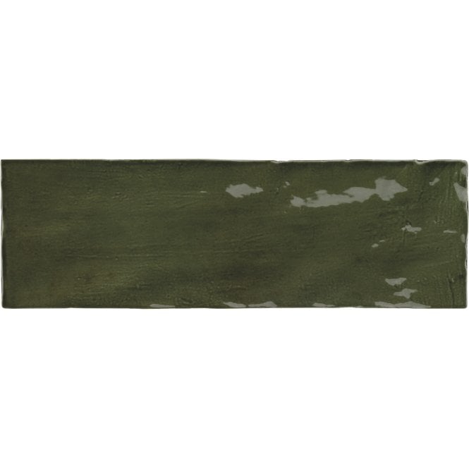 La Riviera Botanical Green 6.5cm x 20cm Wall Tile