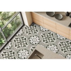 Ledbury Olive Green 45cm x 45cm Wall & Floor Tile