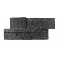 Ledgestone Black Quartzite 18cm x 35cm Wall Tile