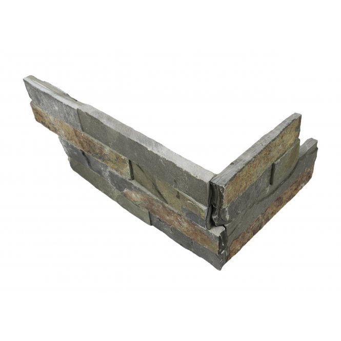 Ledgestone Rustic Multicolour 10cm x 36cm Corner Tile