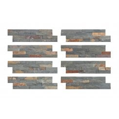 Ledgestone Rustic Multicolour 10cm x 36cm Wall Tile