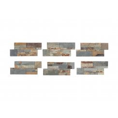 Ledgestone Rustic Multicolour 18cm x 35cm Wall Tile