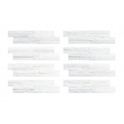 Ledgestone Snow White Quartzite 10cm x 36cm Wall Tile