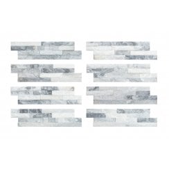 Ledgestone White Grey 10cm x 36cm Wall Tile