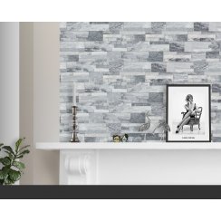 Ledgestone White Grey 18cm x 35cm Wall Tile