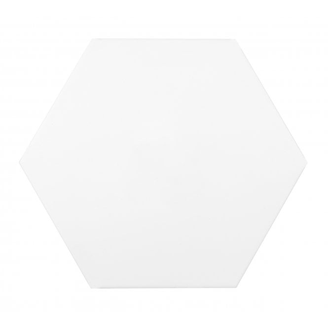 Lily Hex Base Hexagon White 22.8cm x 19.8cm Wall & Floor Tile