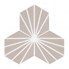 Lily Hex Hexagon Clay 22.8cm x 19.8cm Wall & Floor Tile
