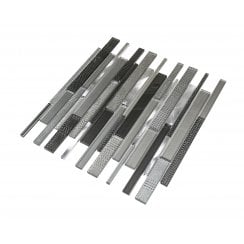 Linear Grey 30cm x 30cm Mosaic Tile