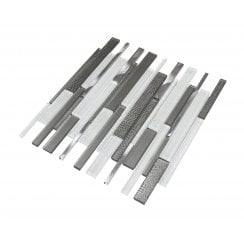 Linear White 30cm x 30cm Mosaic Tile