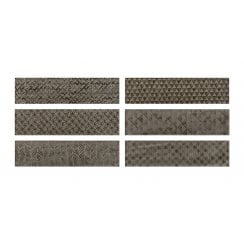 Loft Brick Greige High Gloss Decor 6.5cm x 26cm Wall Tile