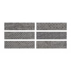 Loft Brick Grey High Gloss Decor 6.5cm x 26cm Wall Tile