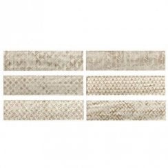 Loft Brick Warm White High Gloss Decor 6.5cm x 26cm Wall Tile
