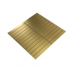 Lux Gold Kit Kat Matt (2.3cm x 14.8cm) 30cm x 30cm Mosaic Tile